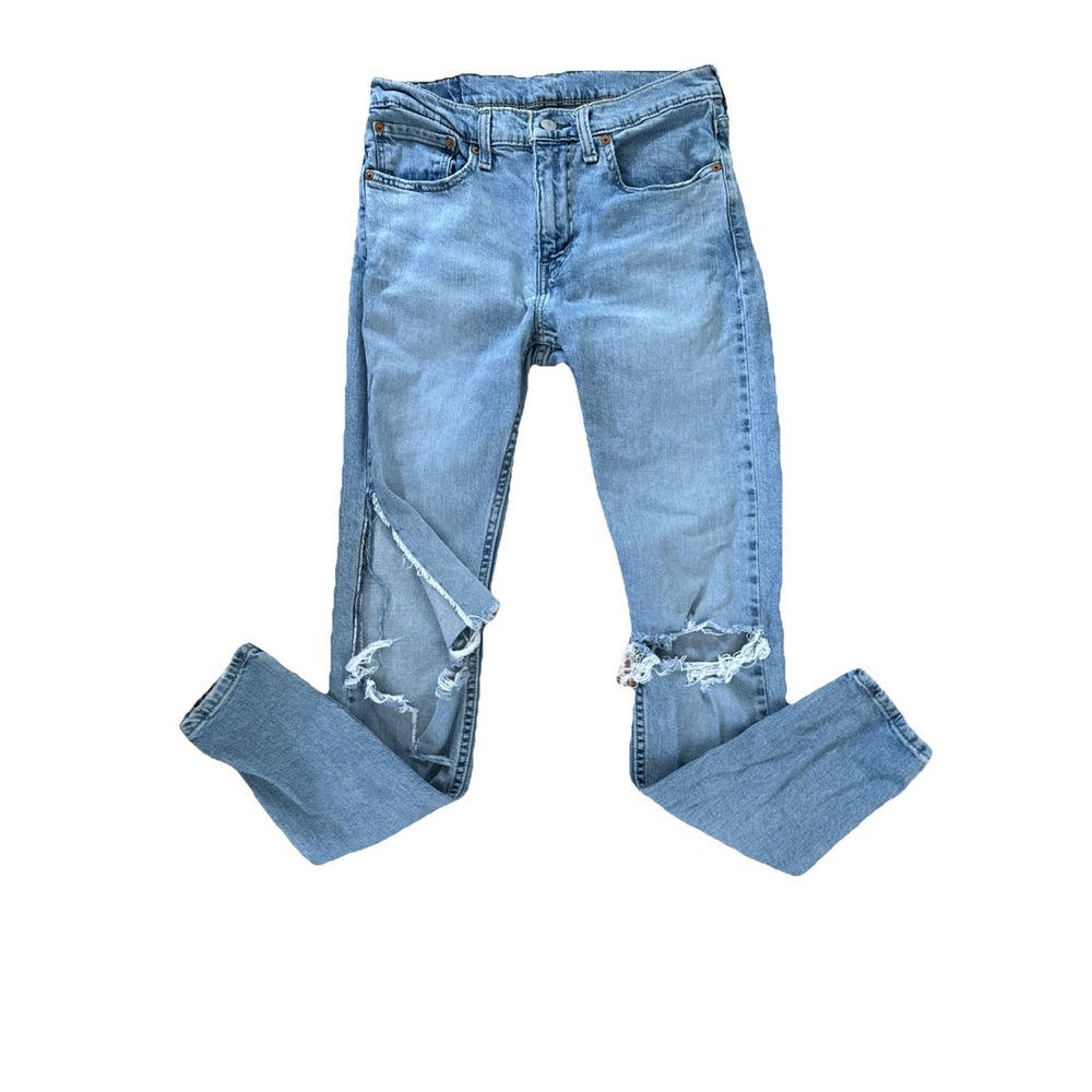 Levi Vintage Jeans Medium Wash Slim Straight Leg 31W x 32L- Torn knees - Classic